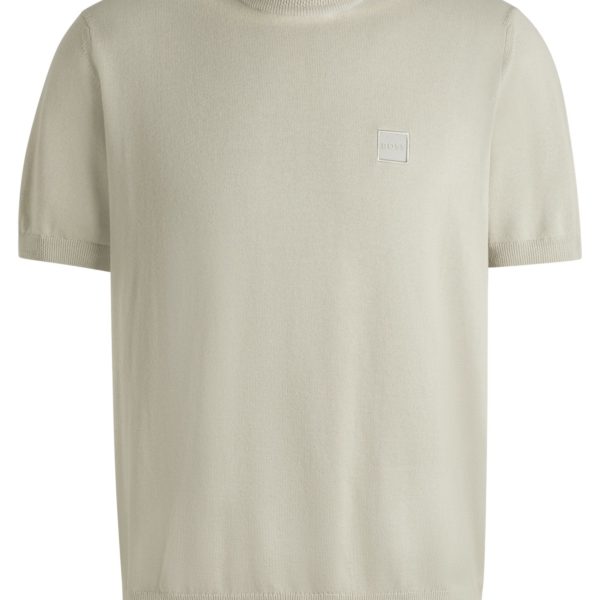 T-shirt en maille de coton et cachemire – Hugo Boss