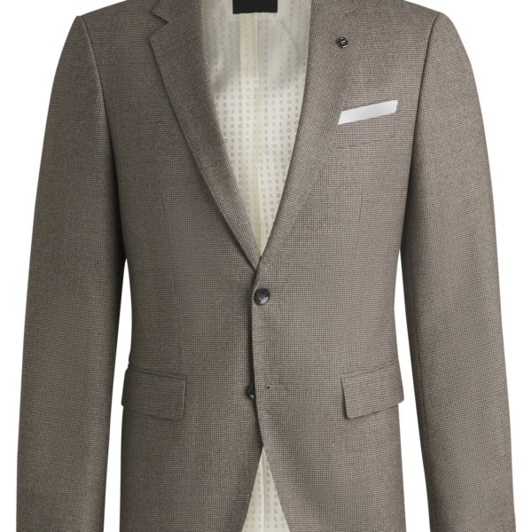 Veste Slim en laine stretch à micro motif – Hugo Boss