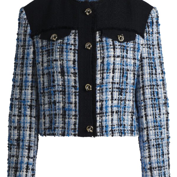 Veste en tweed à empiècements contrastants et boutons originaux – Hugo Boss