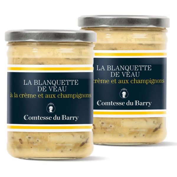 Lot de 2 Blanquettes de veau à la crème et aux champignons-Comtesse du Barry