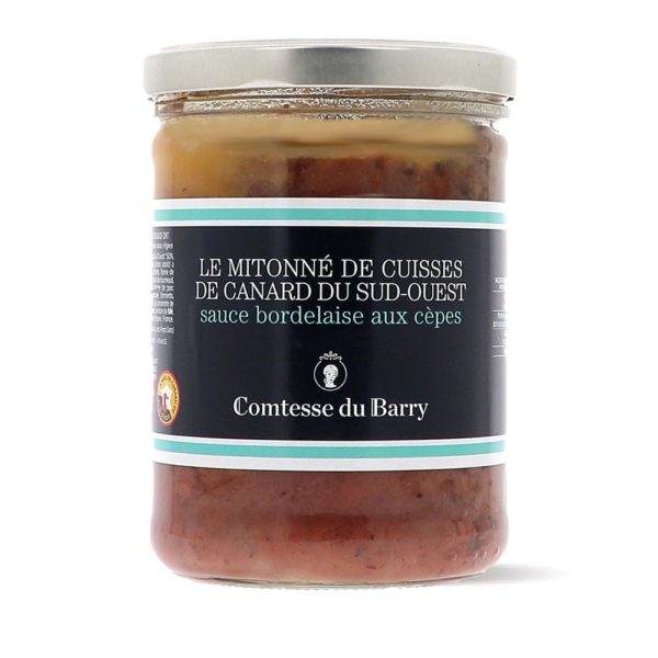 Mitonné de cuisses de canard du Sud-Ouest sauce bordelaise aux cèpes-Comtesse du Barry
