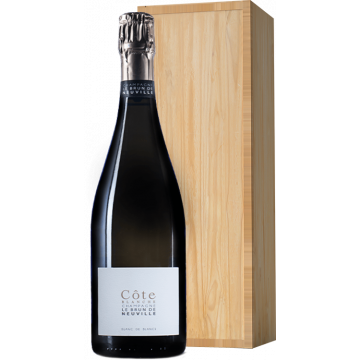 Champagne le Brun de Neuville - Côte Blanche - Jéroboam - Blanc de Blancs Brut - Caisse Bois
