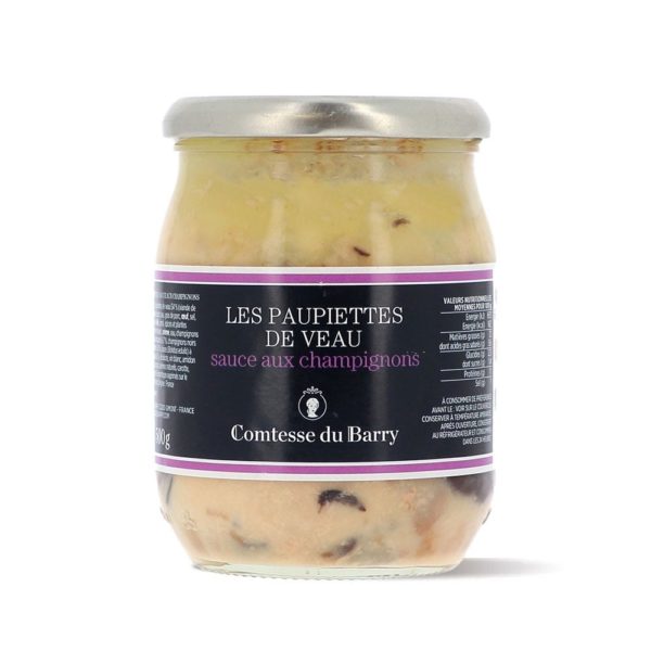 Paupiettes de veau, sauce aux champignons-Comtesse du Barry