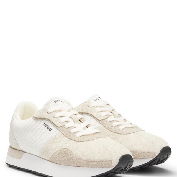 Baskets avec tige texturée et finitions en cuir suédé – Hugo Boss