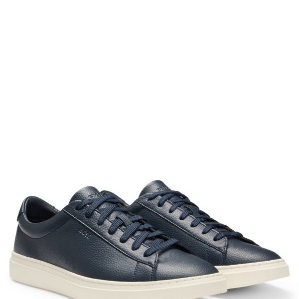 Baskets en cuir grainé avec semelle en gomme – Hugo Boss