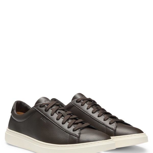 Baskets en cuir grainé avec semelle en gomme – Hugo Boss