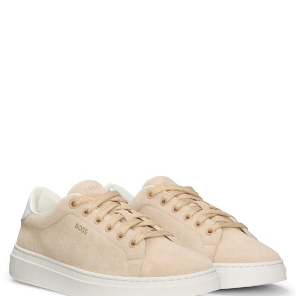 Baskets en cuir suédé avec contrefort en cuir – Hugo Boss