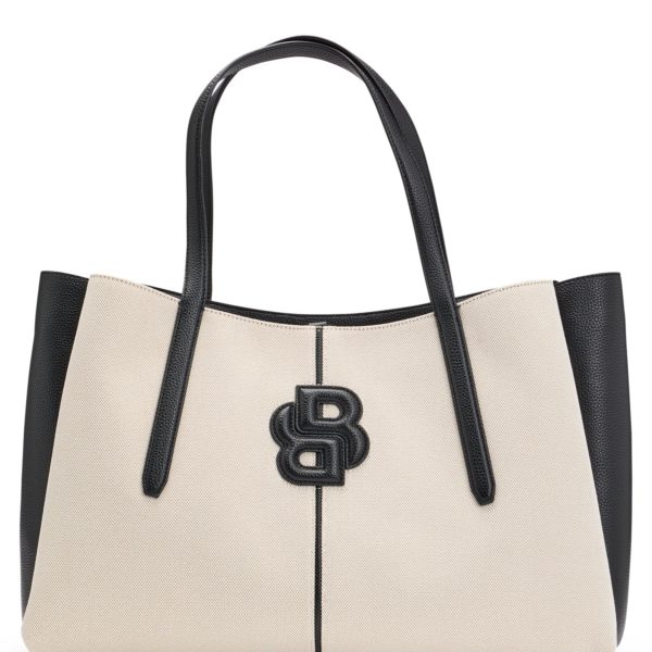 Cabas en toile à monogramme Double B matelassé – Hugo Boss