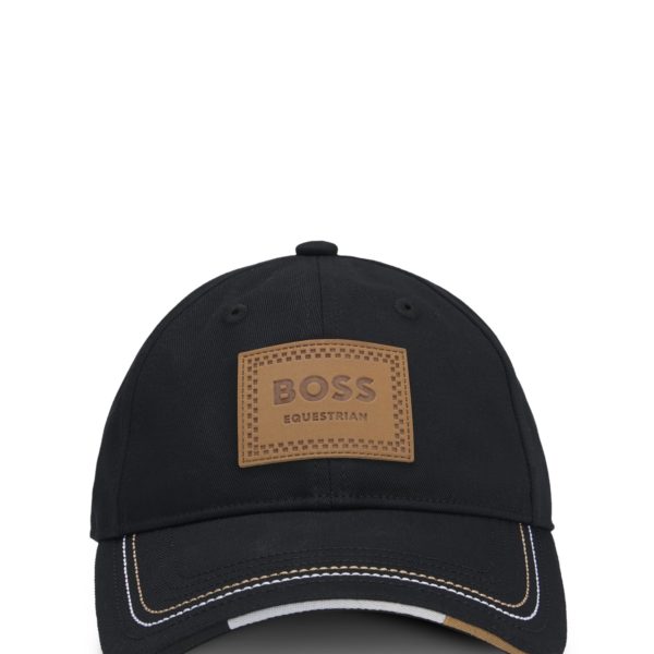 Casquette d’équitation avec patch logoté d’inspiration rétro – Hugo Boss