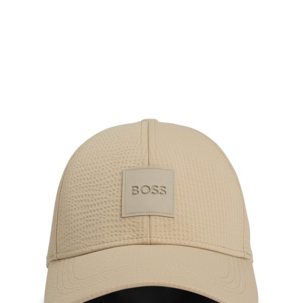 Casquette en seersucker avec patch logoté – Hugo Boss