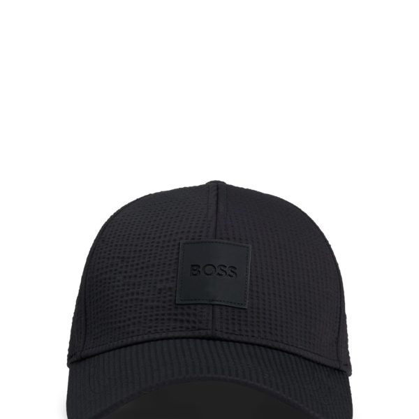 Casquette en seersucker avec patch logoté – Hugo Boss