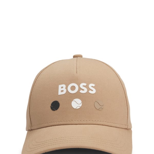 Casquette en twill de coton avec motif artistique d’inspiration tennis – Hugo Boss