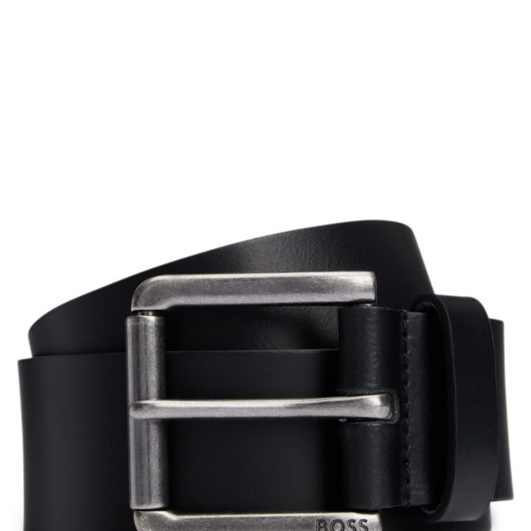 Ceinture en cuir avec boucle à ardillon logotée – Hugo Boss