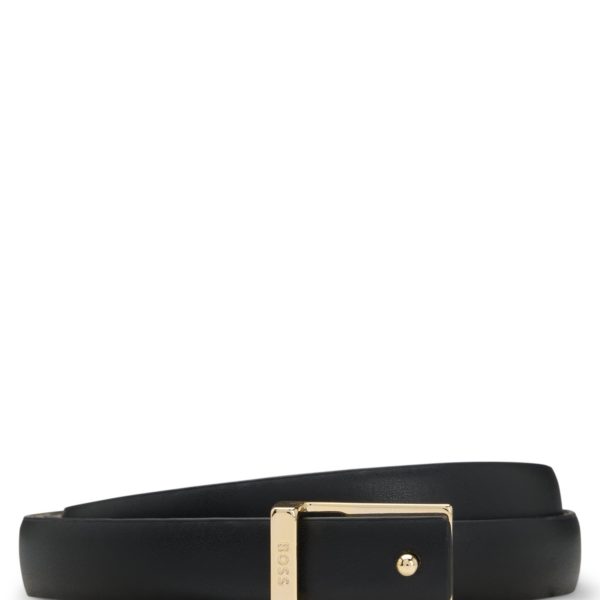 Ceinture en cuir avec boucle dorée – Hugo Boss