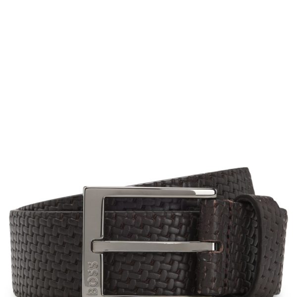 Ceinture en cuir effet tressé – Hugo Boss