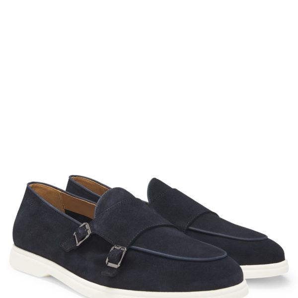 Chaussures en cuir suédé avec semelle extérieure contrastante – Hugo Boss