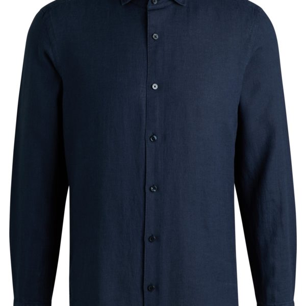 Chemise Casual en lin avec col italien – Hugo Boss