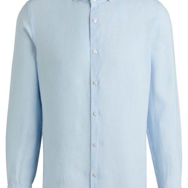Chemise Casual en lin avec col italien – Hugo Boss
