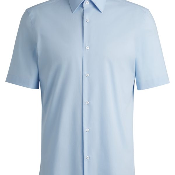 Chemise Regular en popeline de coton stretch facile à repasser – Hugo Boss