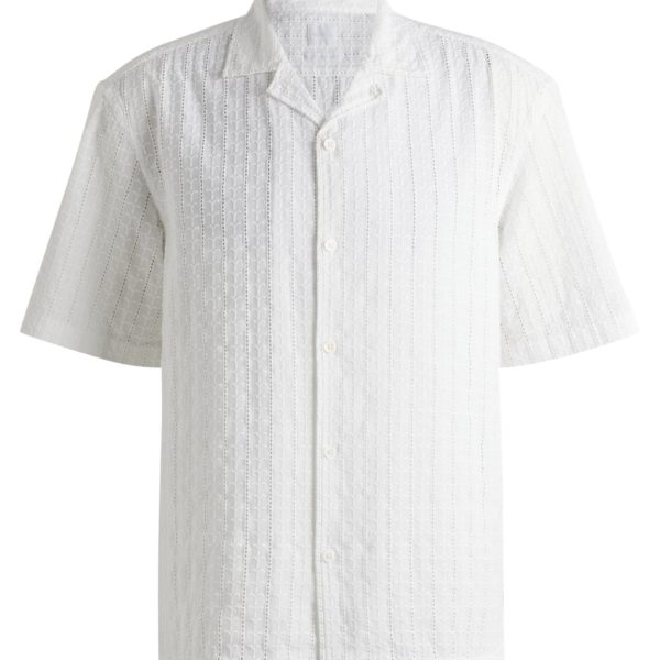 Chemise Relaxed avec broderie anglaise – Hugo Boss