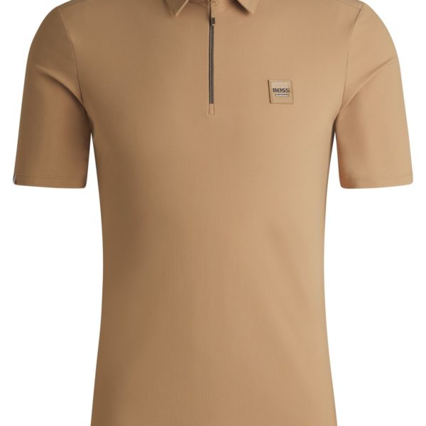 Hugo Boss Chemise d’entraînement d’équitation en piqué stretch avec patte zippée