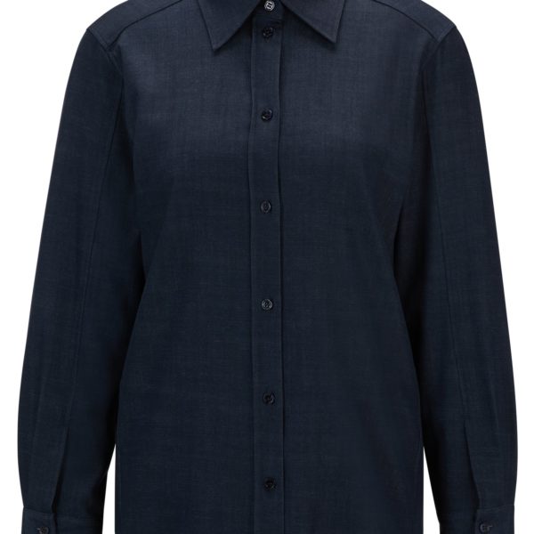 Chemisier Regular en twill effet denim – Hugo Boss