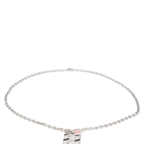 Collier argenté avec pendentif à logos mélangés – Hugo Boss