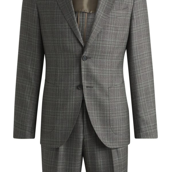 Costume Slim en laine vierge à carreaux – Hugo Boss