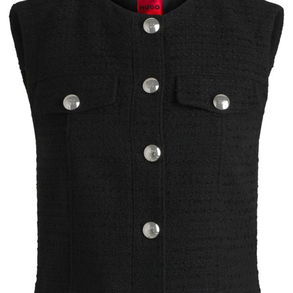 Gilet Regular en tissu bouclette – Hugo Boss