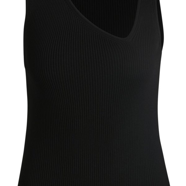Haut en maille sans manches à encolure en V asymétrique – Hugo Boss