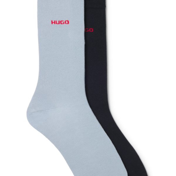Lot de deux paires de chaussettes mi-mollet en tissu stretch – Hugo Boss