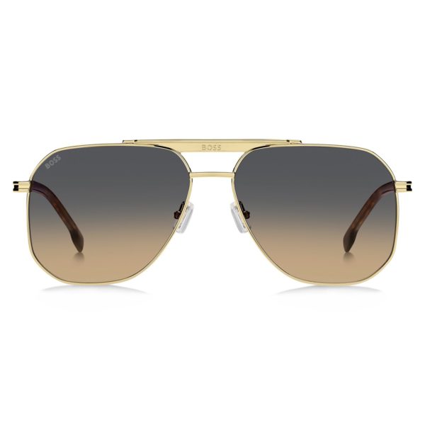 Lunettes de soleil dorées avec monogrammes Double B – Hugo Boss