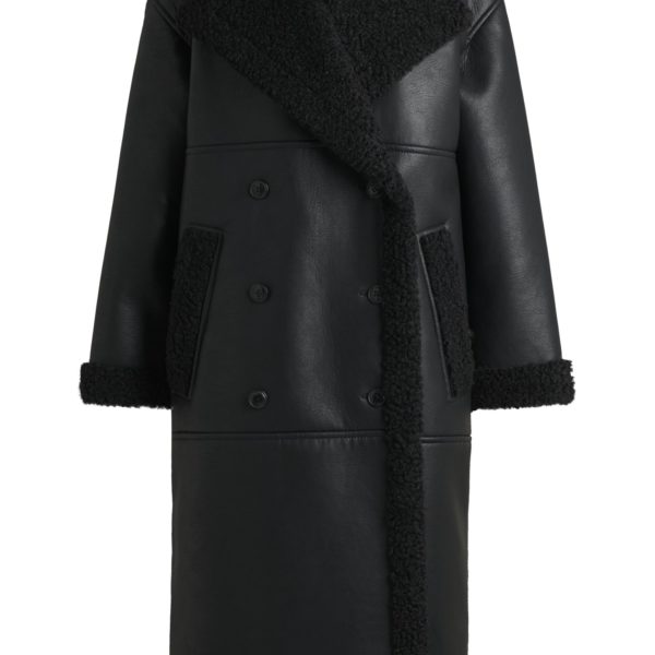 Manteau Oversize en similicuir avec finitions en fourrure synthétique – Hugo Boss