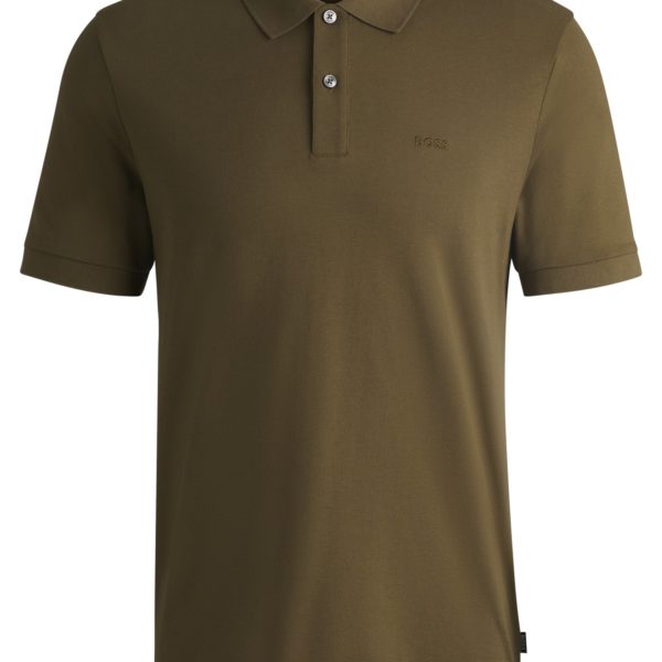 Polo Pallas en piqué de coton avec détails logotés – Hugo Boss