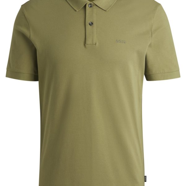 Polo Pallas en piqué de coton avec détails logotés – Hugo Boss