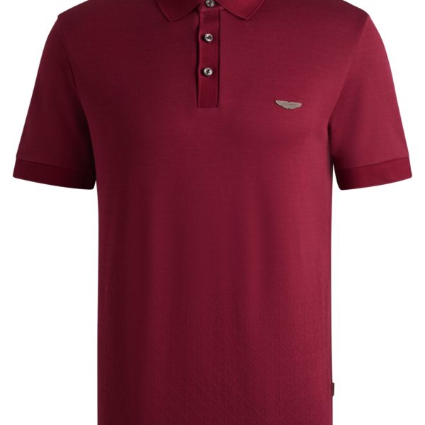 Polo BOSS x ASTON MARTIN en soie et coton avec jacquard dégradé – Hugo Boss
