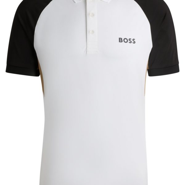 Polo Paddy Actif color block avec empiècements en mesh – Hugo Boss