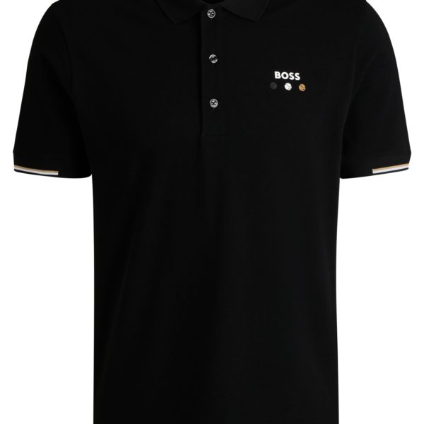 Polo Paddy sportif en coton mercerisé avec finitions quadrillées – Hugo Boss