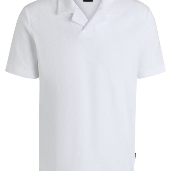 Polo à col Johnny en coton éponge – Hugo Boss