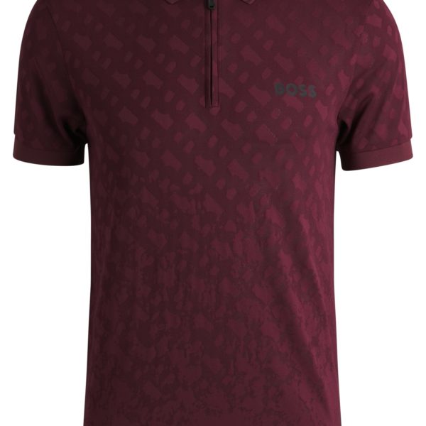 Polo actif à séchage rapide avec monogramme jacquard en dégradé – Hugo Boss