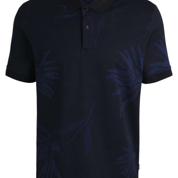 Polo en coton mercerisé avec jacquard à fleurs – Hugo Boss