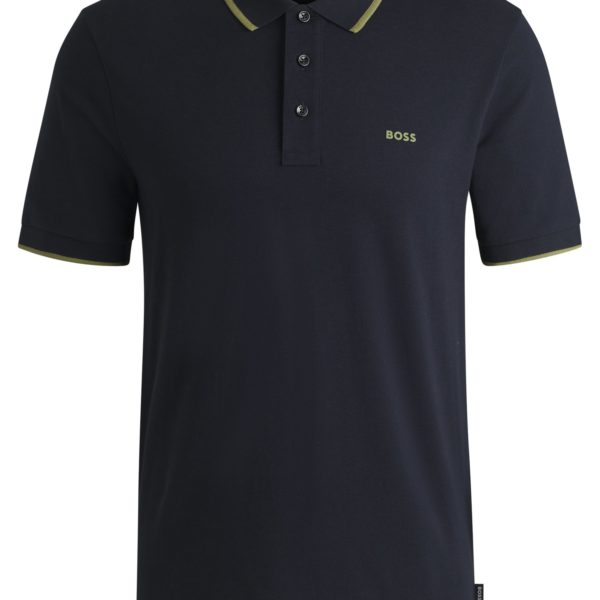 Polo en piqué de coton avec détail logoté – Hugo Boss