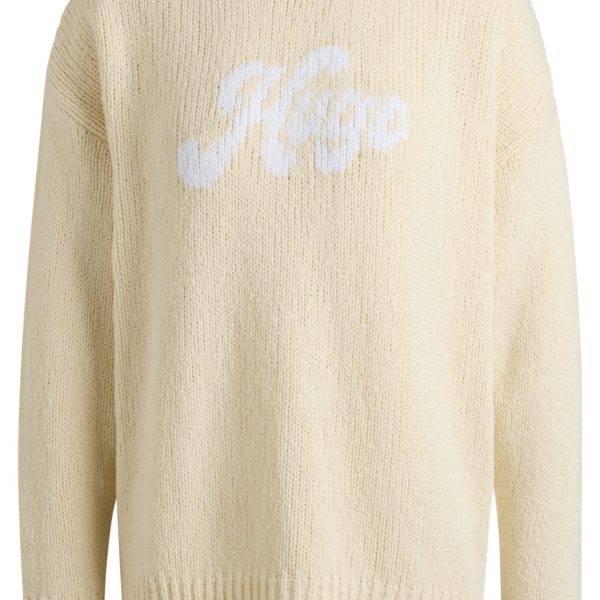 Pull Oversize en coton mélangé avec logo manuscrit – Hugo Boss