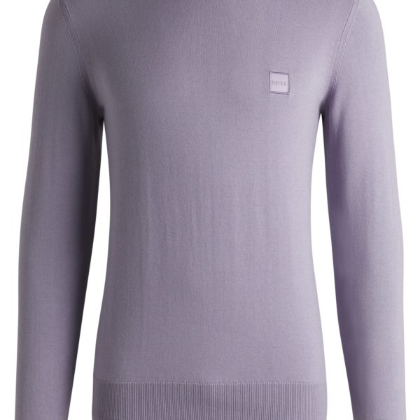 Pull Regular en coton et cachemire avec patch logoté – Hugo Boss