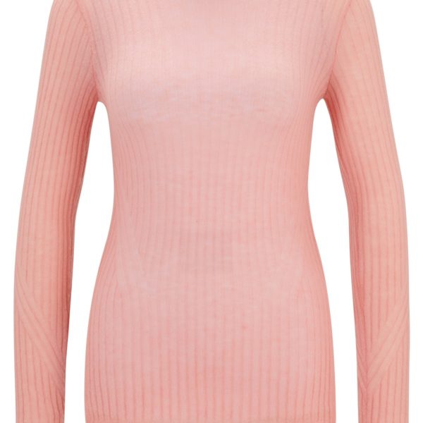 Pull Slim en laine mélangée avec fentes d’aisance latérales – Hugo Boss