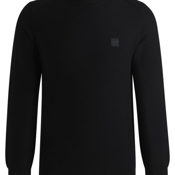 Pull en coton et cachemire avec patch logoté – Hugo Boss