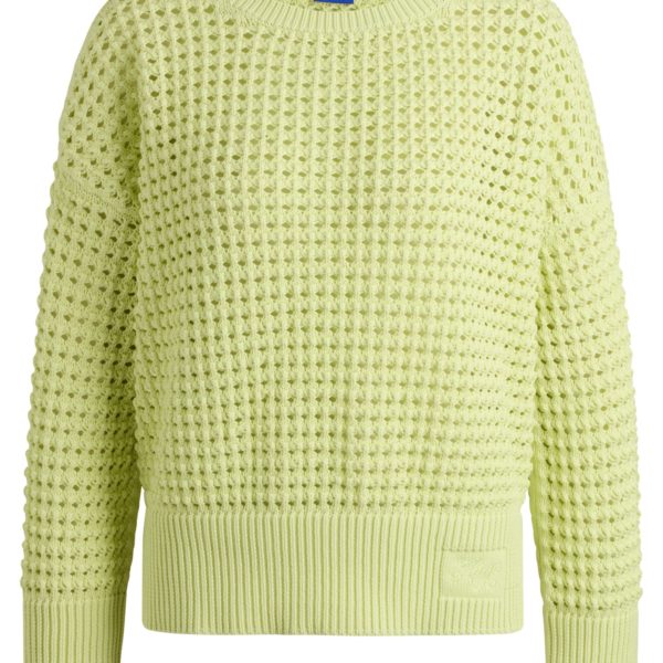 Pull en coton et maille filet – Hugo Boss