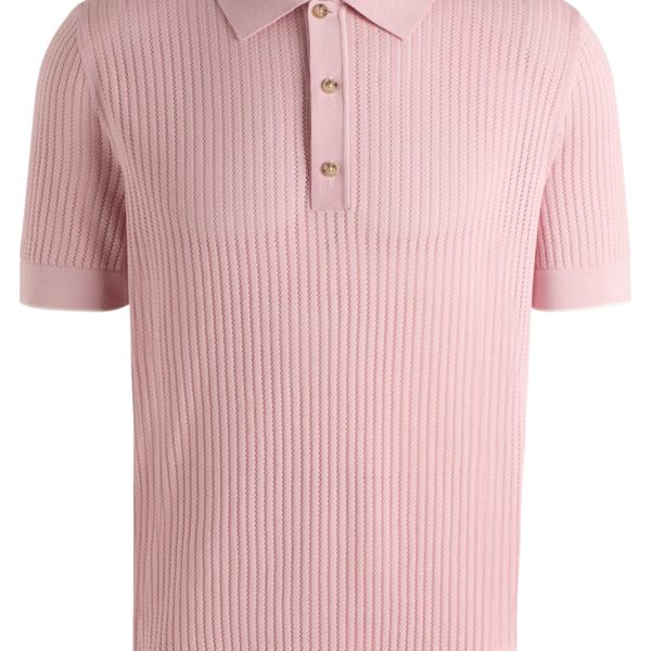 Pull en coton et soie avec col polo – Hugo Boss
