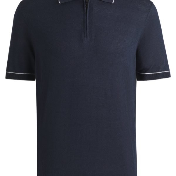 Pull en lin mélangé à patte zippée – Hugo Boss