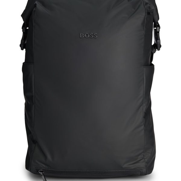Sac à dos roll-top avec logo couleur acier – Hugo Boss